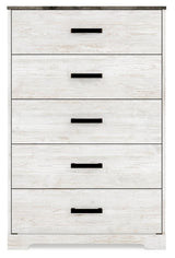 Shawburn chest of drawers head-on shot showing two-tone finish