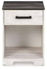 Shawburn Whitewash/charcoal Gray Nightstand - Ella Furniture