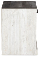 Shawburn Whitewash/charcoal Gray Nightstand - Ella Furniture