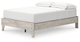 Shawburn Whitewash Full Platform Bed - front angle view