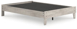 Shawburn Whitewash Full Platform Bed - front angle view