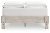 Shawburn Whitewash Full Platform Bed - front angle view
