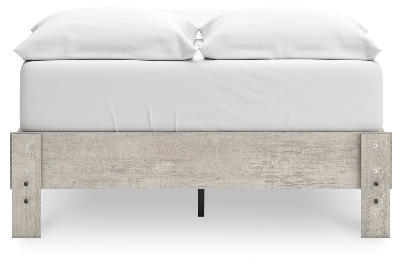 Shawburn Whitewash Full Platform Bed - front angle view