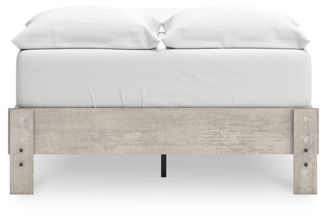 Shawburn Whitewash Full Platform Bed - front angle view