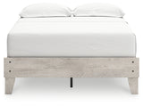 Shawburn Whitewash Full Platform Bed - front angle view