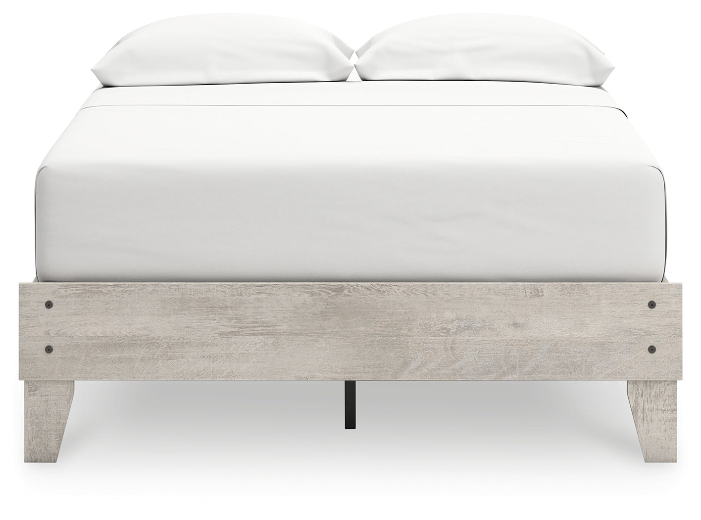 Shawburn Whitewash Full Platform Bed - front angle view