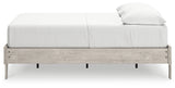 Shawburn Whitewash Full Platform Bed - front angle view