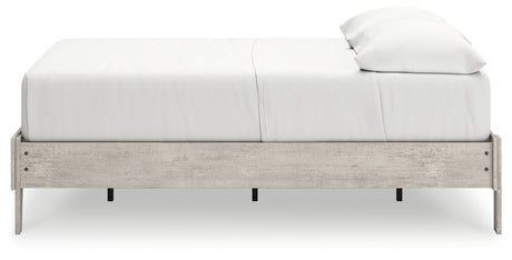 Shawburn Whitewash Full Platform Bed - front angle view
