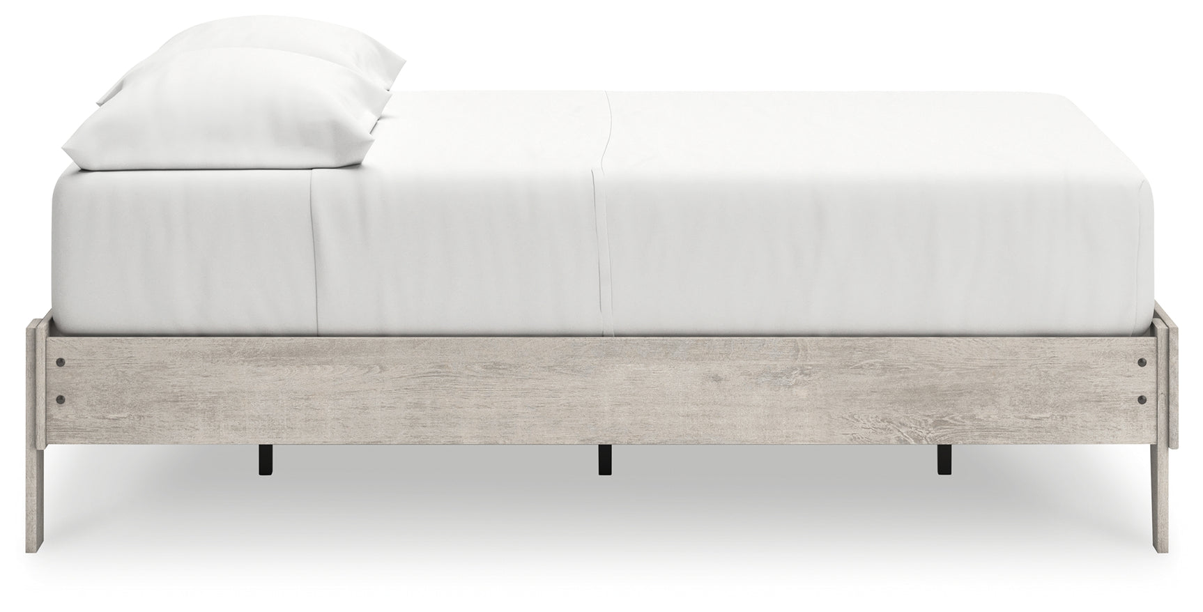 Shawburn Whitewash Full Platform Bed - front angle view