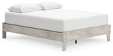 Shawburn Whitewash Queen Platform Bed showing front angle
