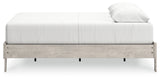 Shawburn Whitewash Queen Platform Bed showing front angle
