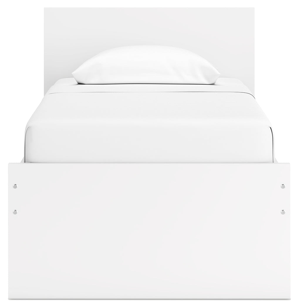 View of Onita bed side with storage drawer glide