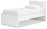 Rear view of Onita White Twin Bed
