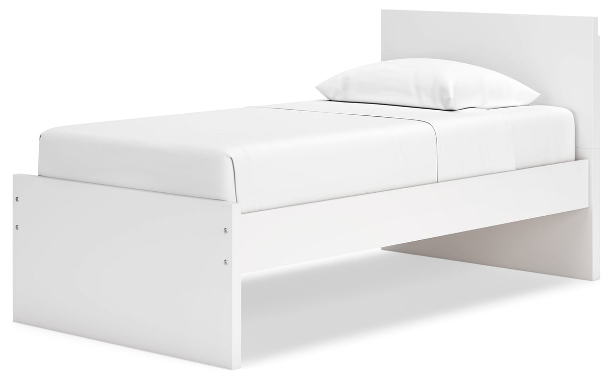 Rear view of Onita White Twin Bed