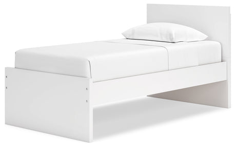 Rear view of Onita White Twin Bed