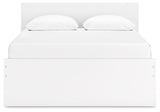 Onita White Queen Panel Platform Bed side alternative angle