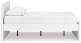 Onita White Queen Panel Platform Bed angled side alternative view