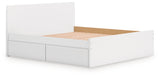 Onita King bed platform and roll slats close-up