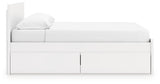 Side angle showing bed depth and storage