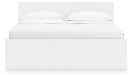Onita King Bed close-up detail of white laminate finish