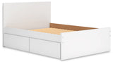 Onita platform bed headboard close-up adjustable height