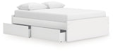 Onita Platform Bed two side storage drawers open