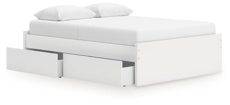 Onita Platform Bed two side storage drawers open