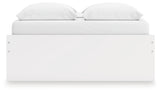 Open storage drawer detail on Onita Queen bed