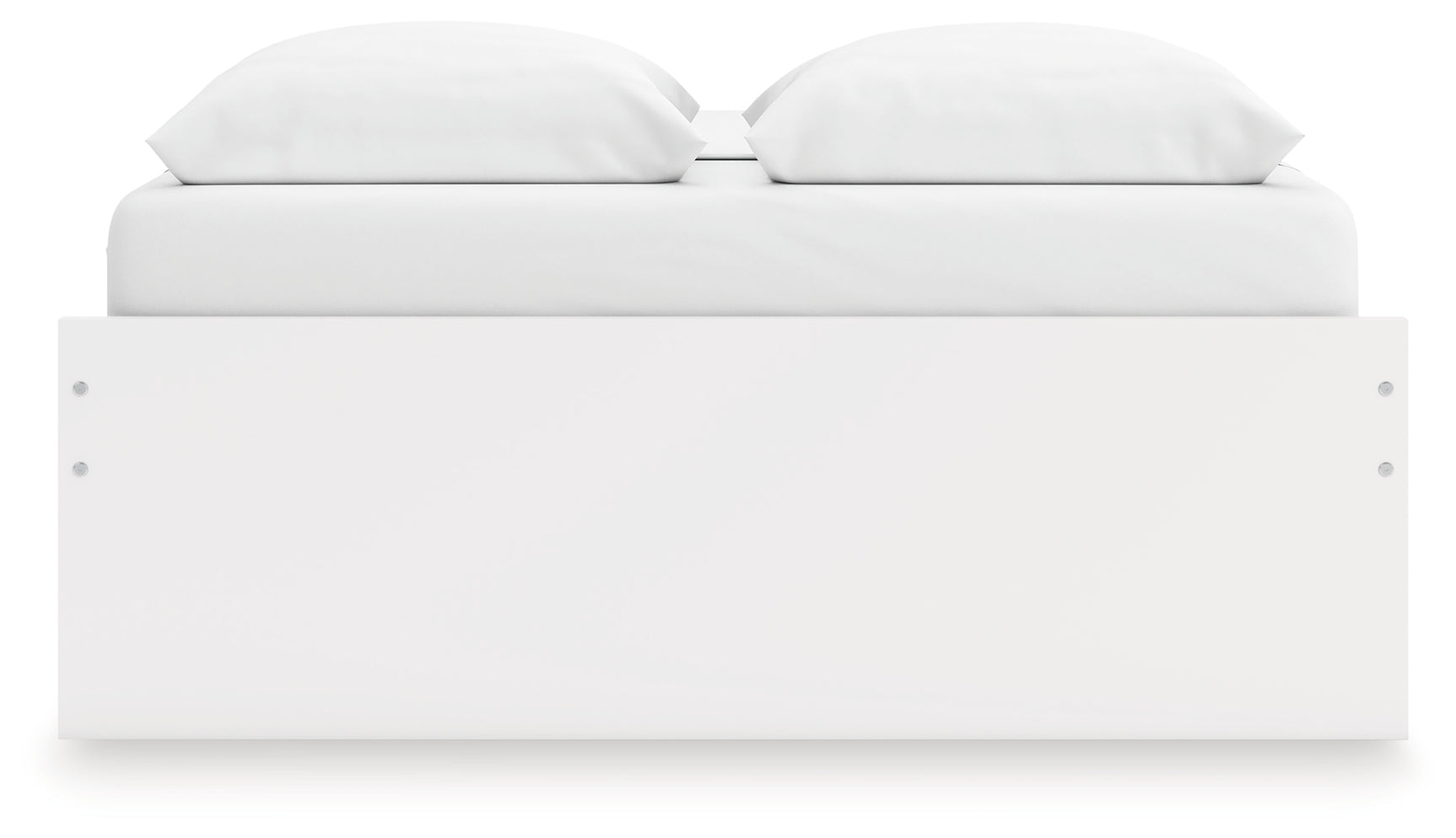 Open storage drawer detail on Onita Queen bed