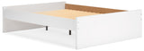Onita White Queen Platform Bed, head-on view showing clean-lined headboard