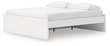 Onita King Platform Bed alternate angle showing drawer detail
