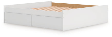 Onita platform bed side storage drawer open