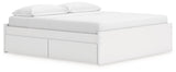 Onita platform bed angled side view