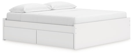 Onita platform bed angled side view
