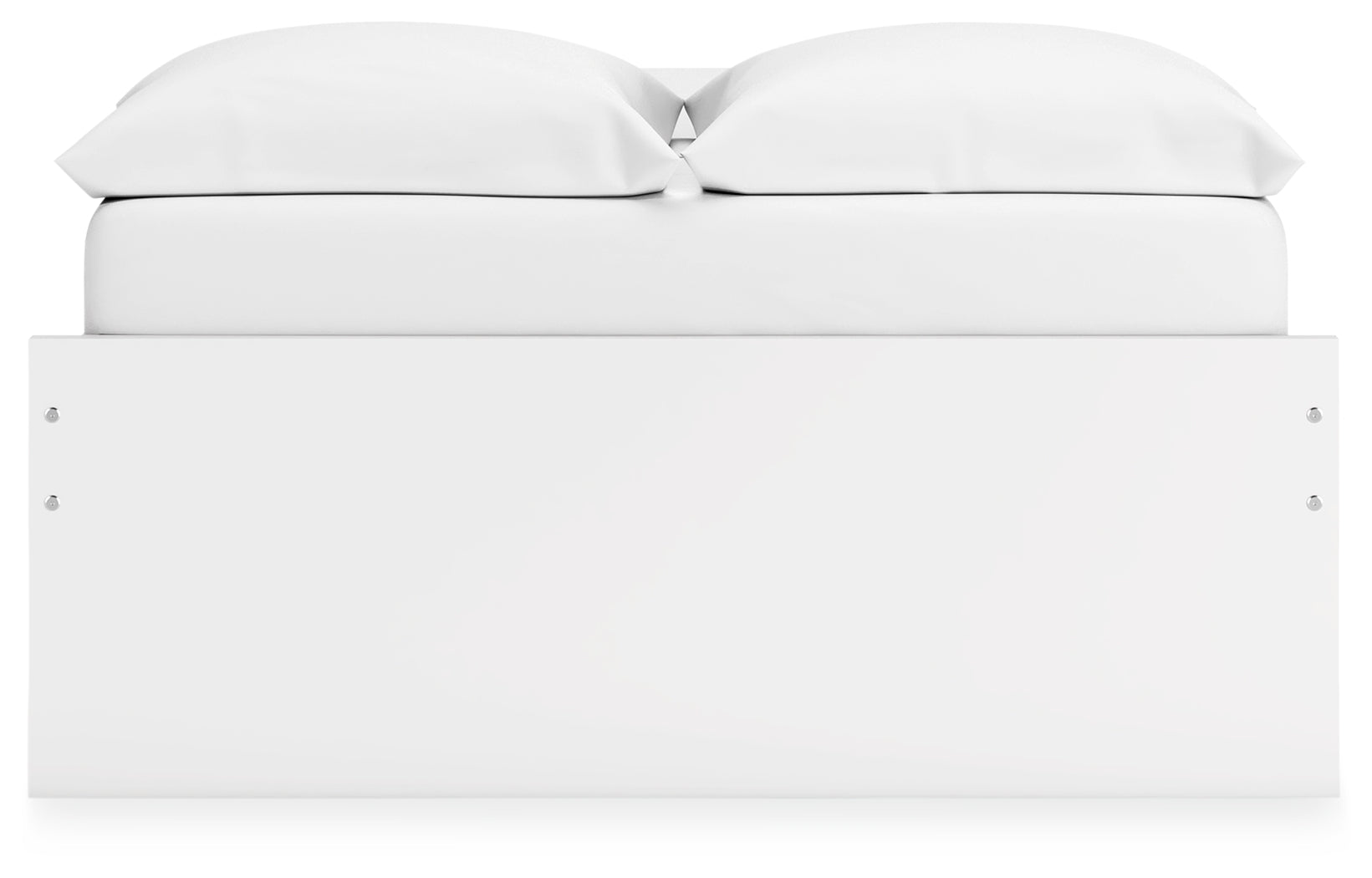 Onita platform bed head-on view