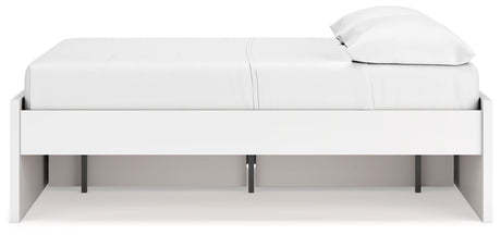 Onita platform bed side closeup