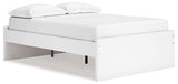Onita Full Platform Bed side view in white finish