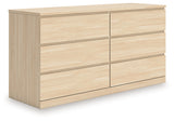 Onita Natural Dresser angled view showing drawers