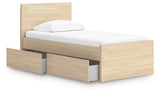 Onita platform bed close up of headboard