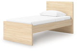 Rear view of Onita Natural Twin Panel Platform Bed