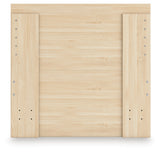 Onita Natural Twin Panel Platform Bed, front view