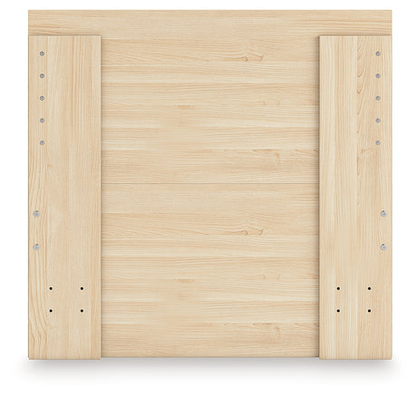 Onita Natural Twin Panel Platform Bed, front view