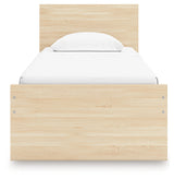 Onita bed showing platform rails and slats