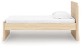 Onita Natural Twin Panel Platform Bed, front view