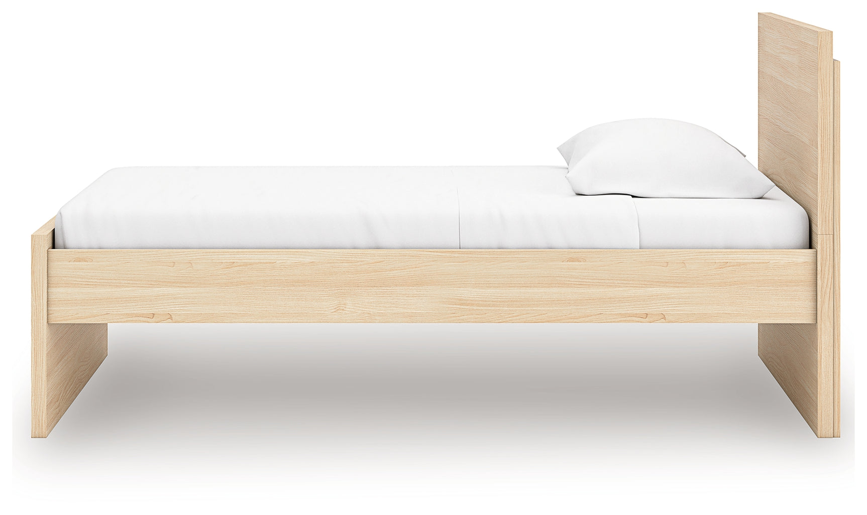 Onita Natural Twin Panel Platform Bed, front view