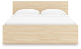 Onita queen bed headboard close-up in natural finish