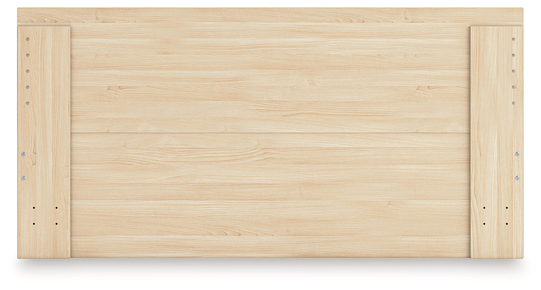 Onita Natural King Panel Platform Bed with 2 Side Storage