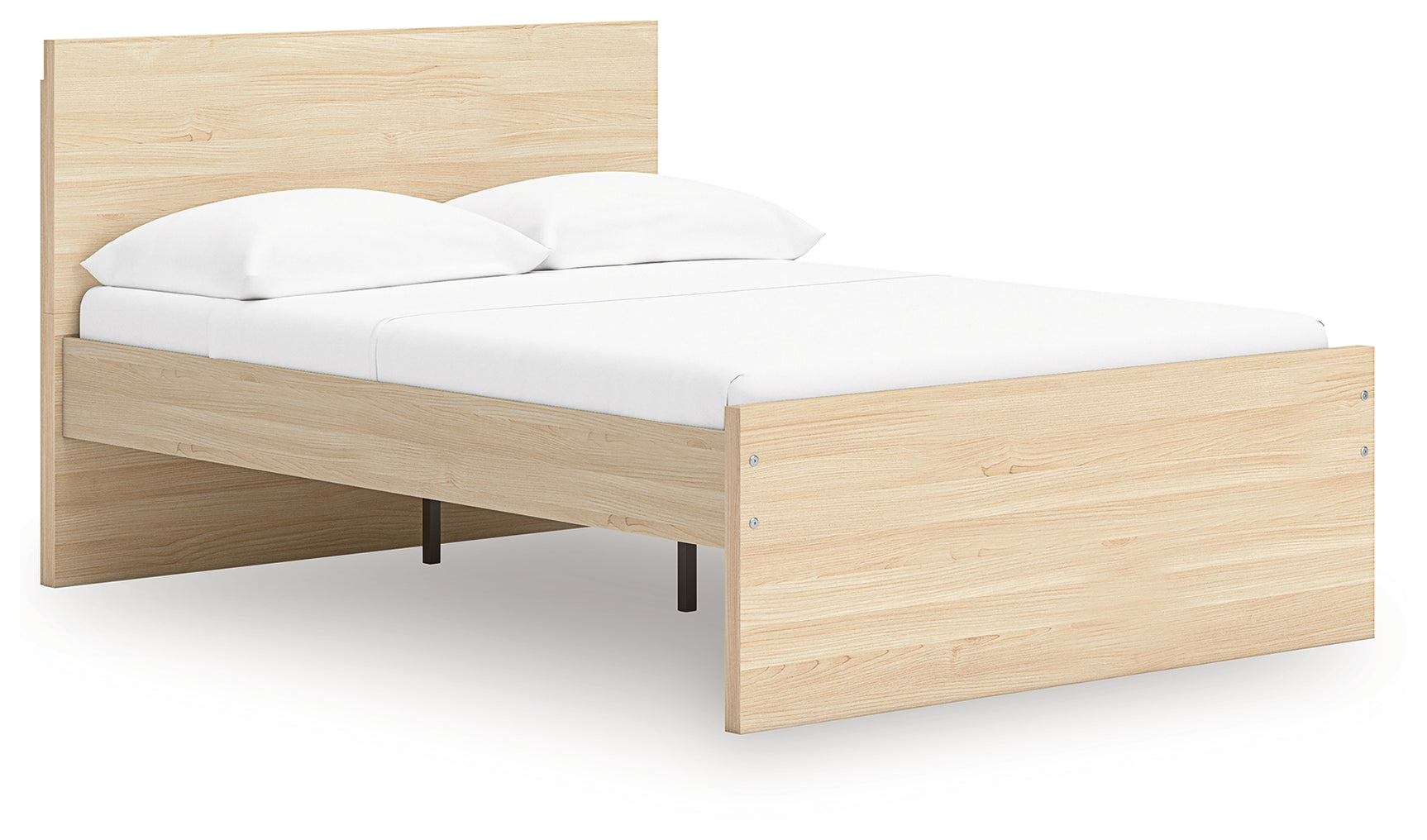 Onita Full Panel Platform Bed side view showing storage drawers