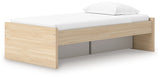 Onita Natural Twin Platform Bed with 1 Side Storage