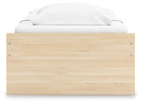 Onita Natural Twin Platform Bed with 1 Side Storage